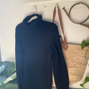 Black Wool blend Turtleneck Sweater